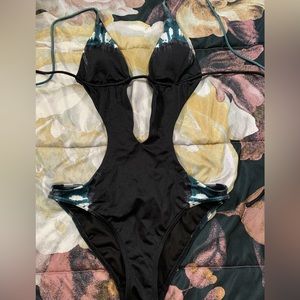 Victoria’s Secret tie dye black monokini